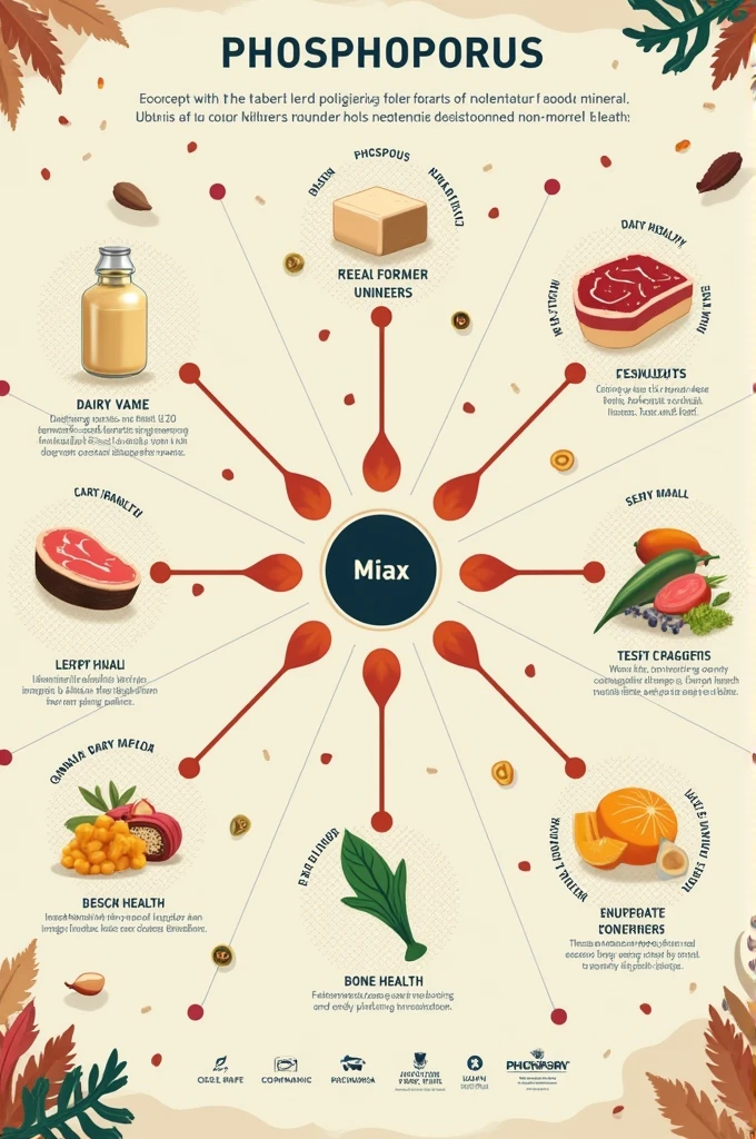 Create a concept map about Phosphorus food minerals