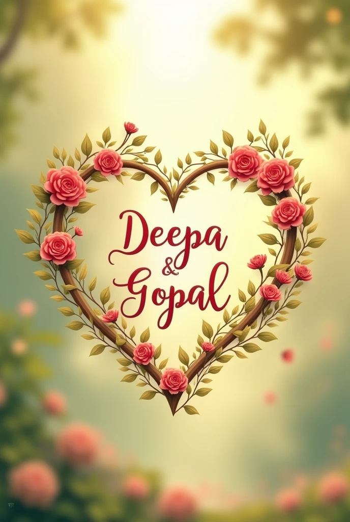 Deepa and gopal love name logo