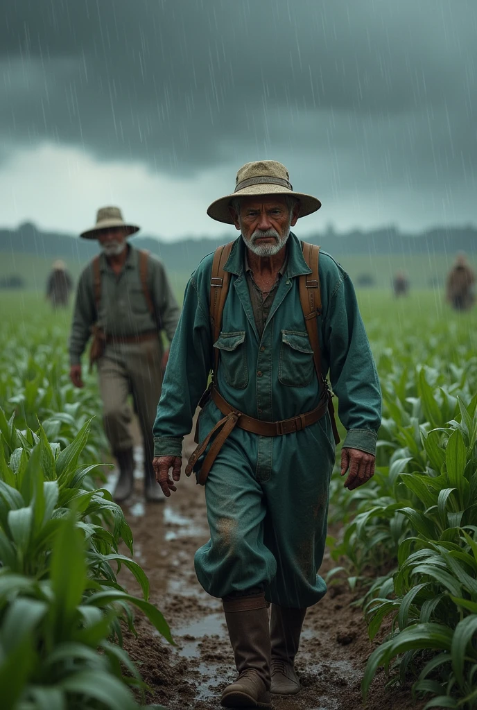 People are going to the fields when it rains.