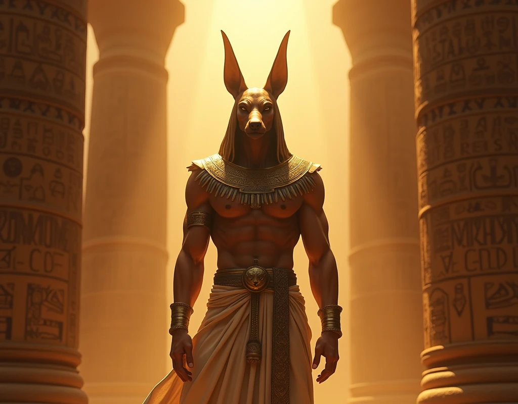 We need a beautiful image of Anubis highlited sunlights