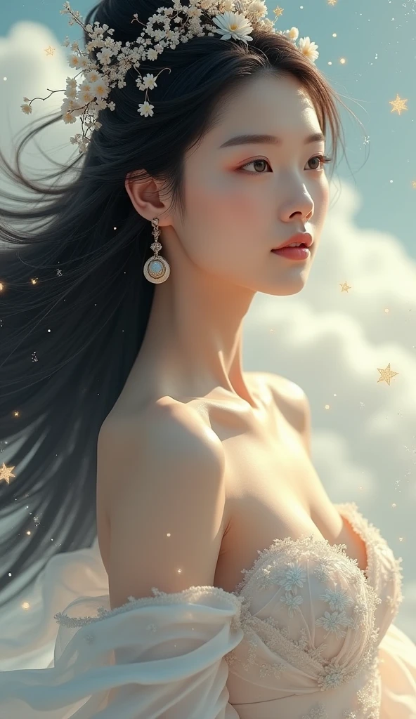 Very beautiful Korean goddess, whole body