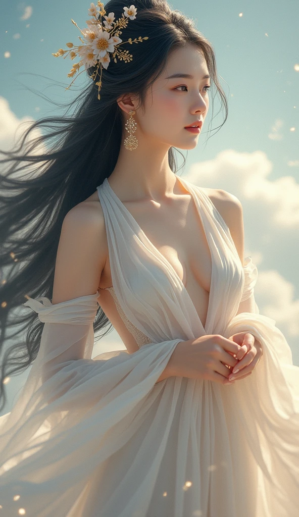 Very beautiful Korean goddess, whole body