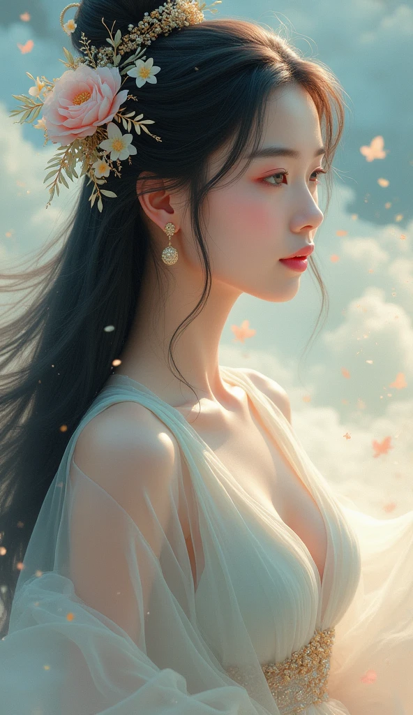 Very beautiful Korean goddess, whole body