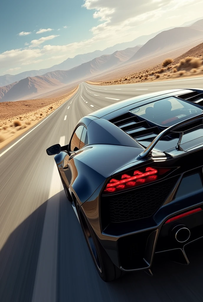 Driving a car at highway 