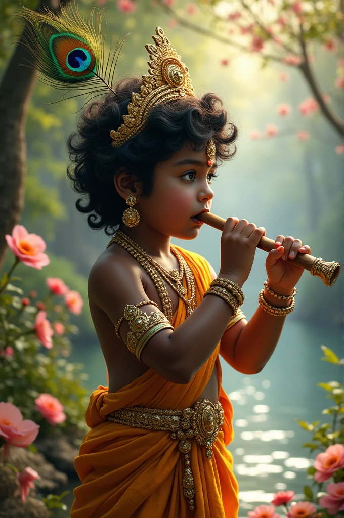 Krishna playing flute