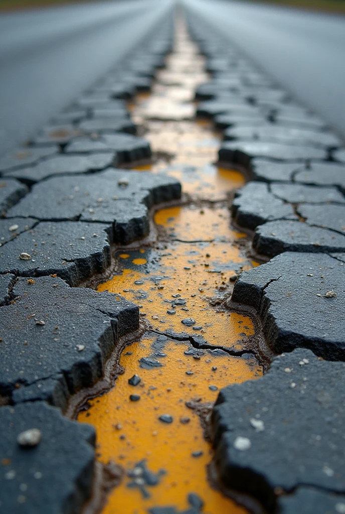 ressults of the road surface after healing