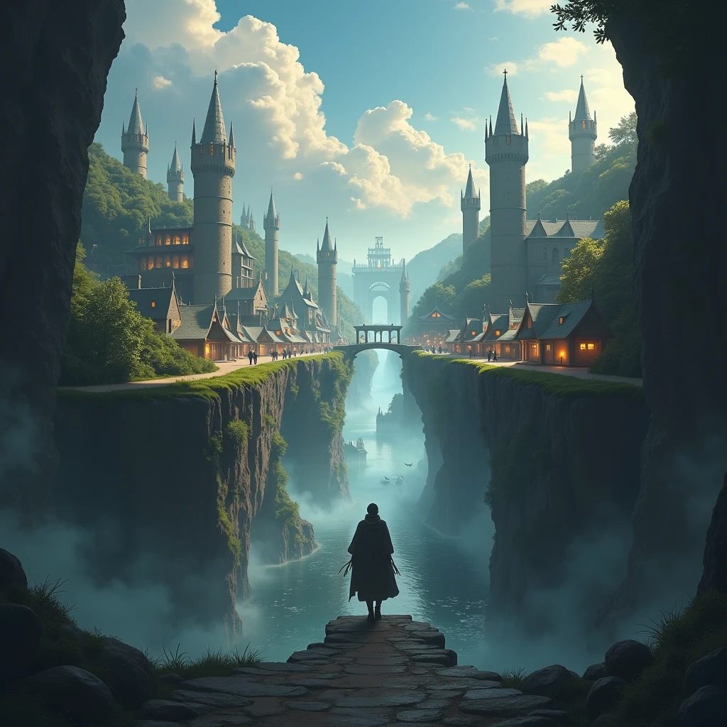 A kingdom in darkness and another normal one