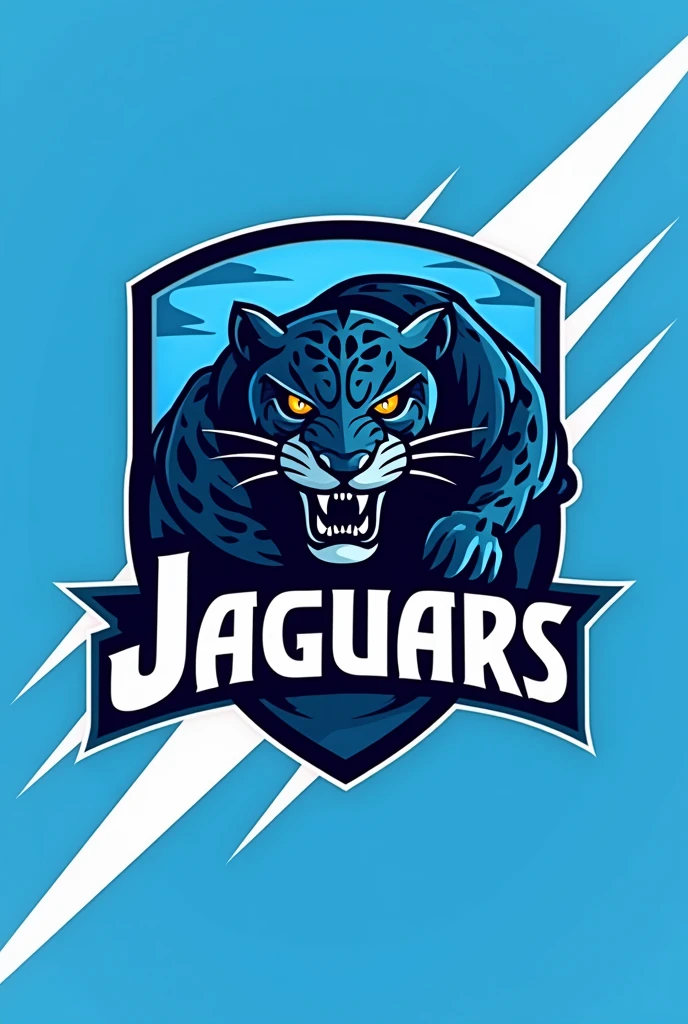 Jaguar interclass team logo with blue and white background