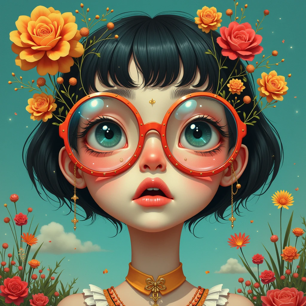 (LilyPichuTI:0.9), Glasses,, Absurd, ultra detailed, masterpiece, Highest quality, beautiful, detailed,Girl