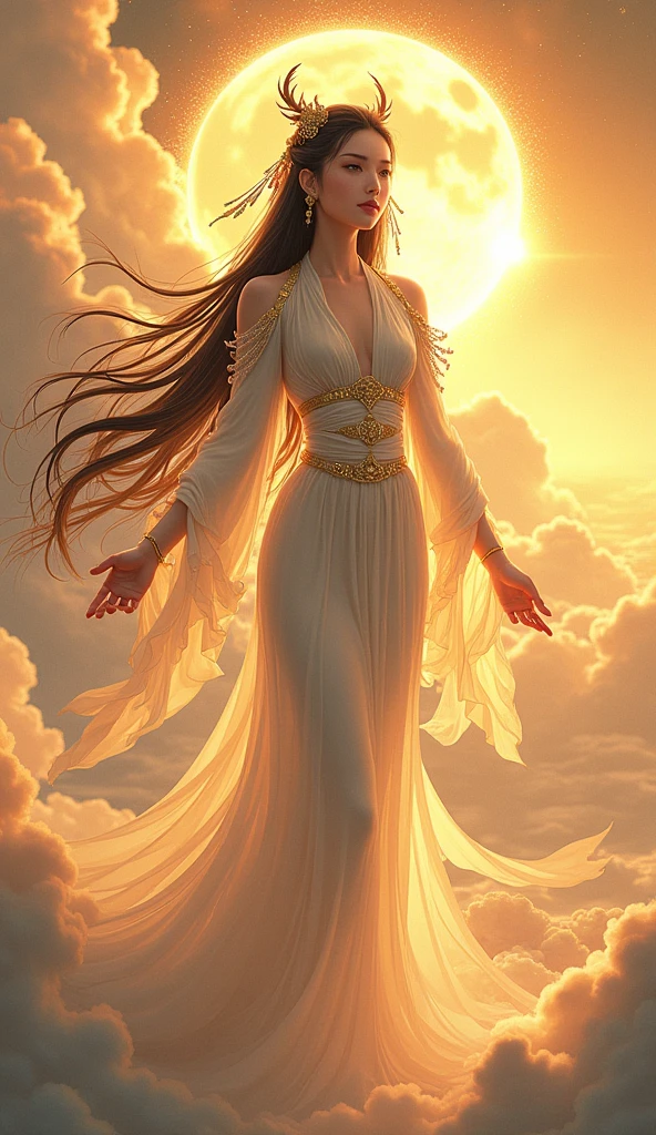The very beautiful goddess Amaterasu, whole body