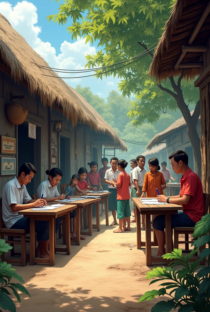 recording ID cards to villages in Indonesia