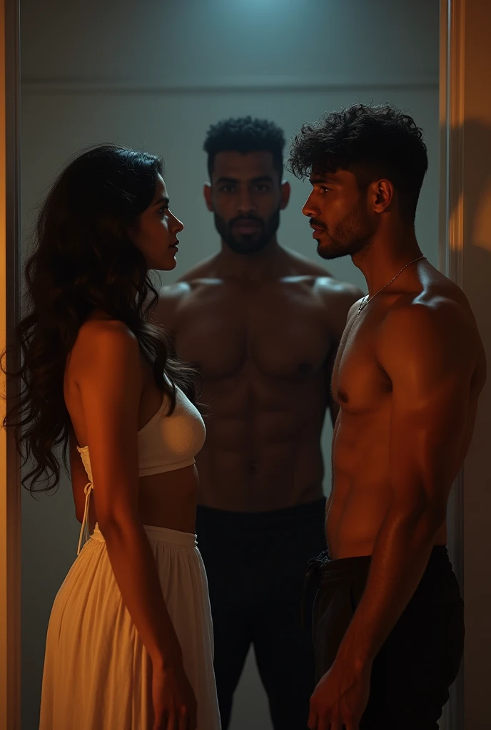 Indian couple, with black man, cuckold 