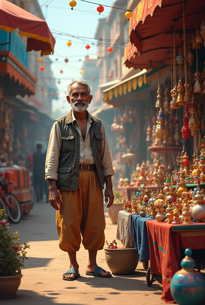 A man selling toys in india
