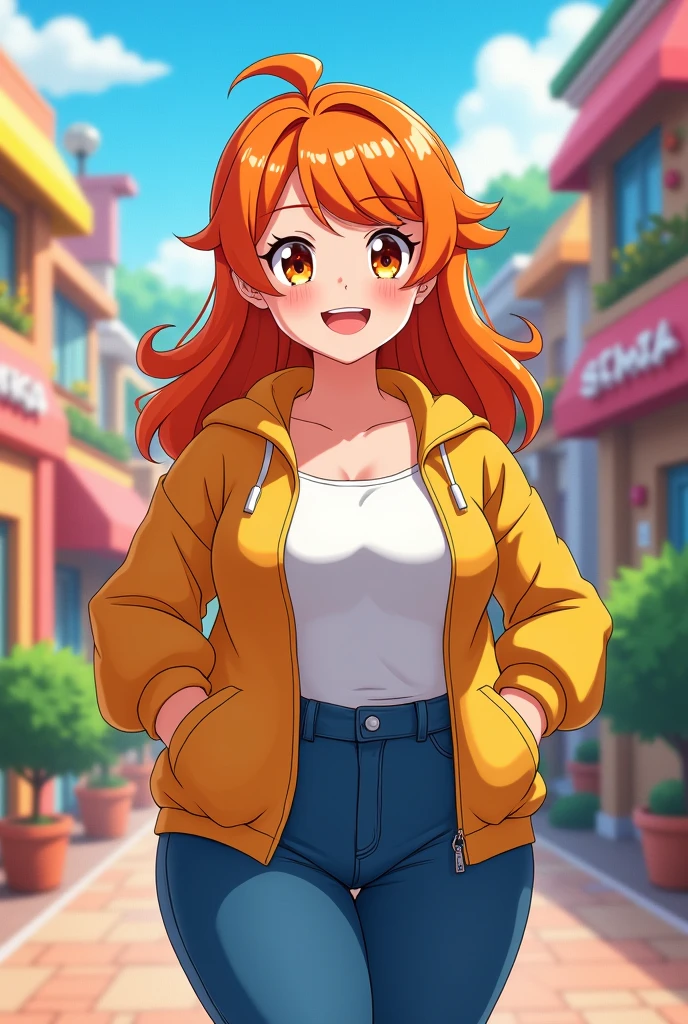 Fat orange anime girl
