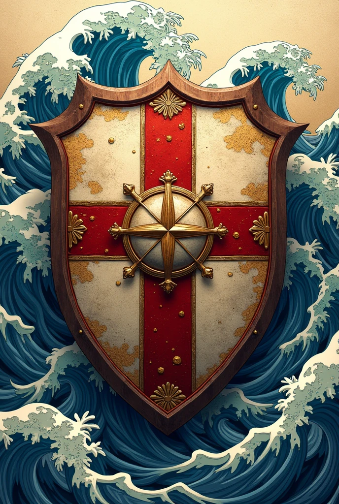 Vasco da Gama shield with Japanese style water
