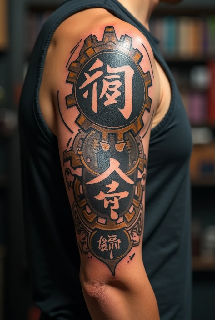 Show me a baybayin tattoo for mechanical engineers
