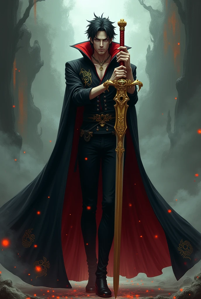 Aizen wears Akatsuki cloths and Fingthig gold roger
