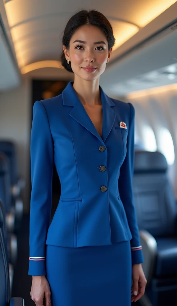 Very beautiful stewardess, Air France, whole body