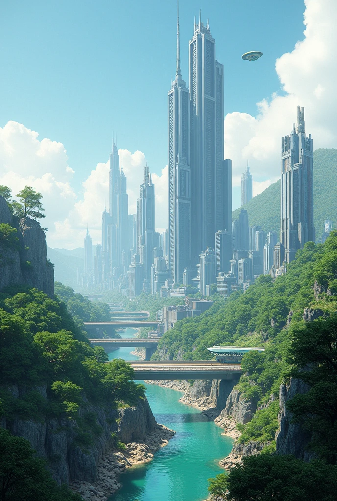 Realistic futuristic landscape


