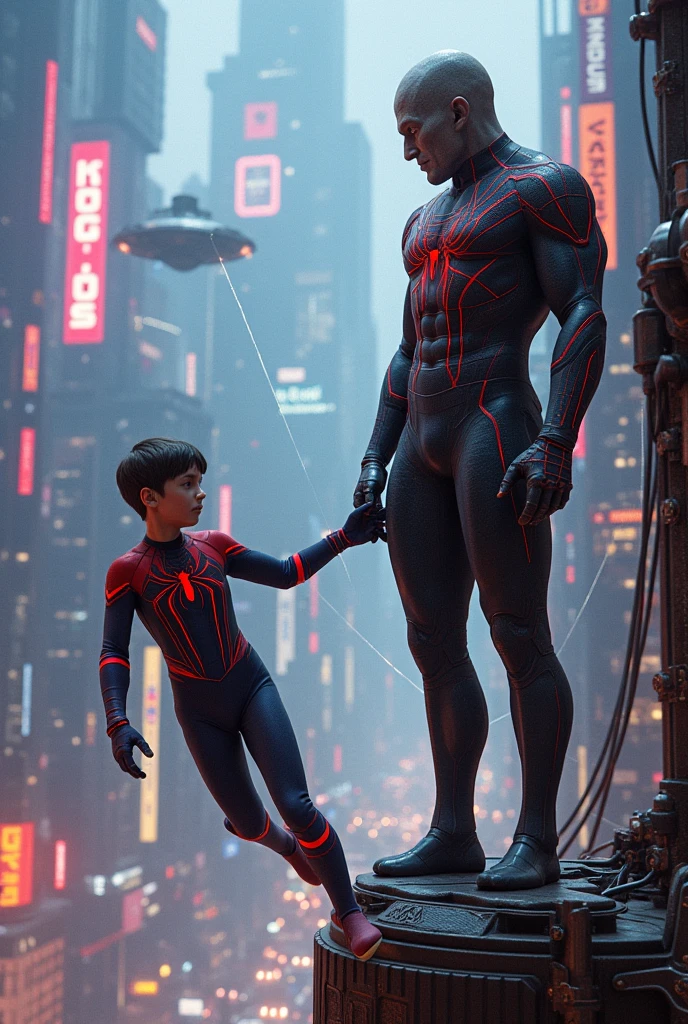 spiderman across the spider verses future spider man magel o hera