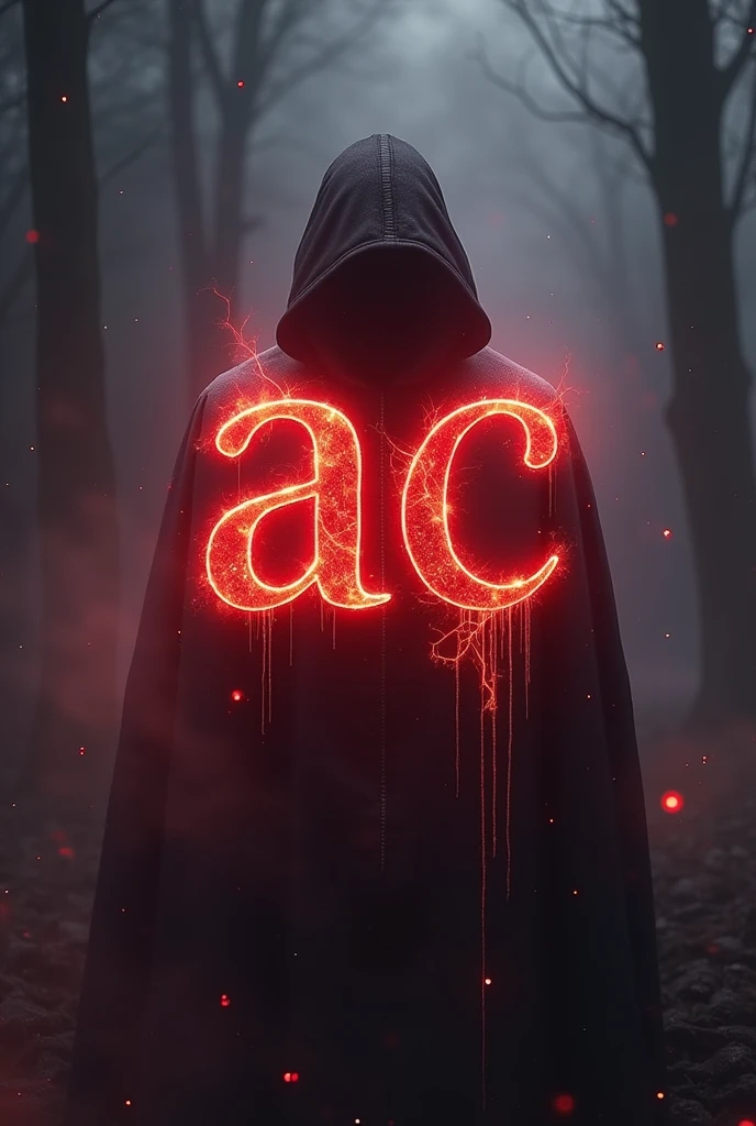 Create a gaming profile picture with the name AC the picture should have a cool font, the picture should look mystical and epic and the picture should have the color red