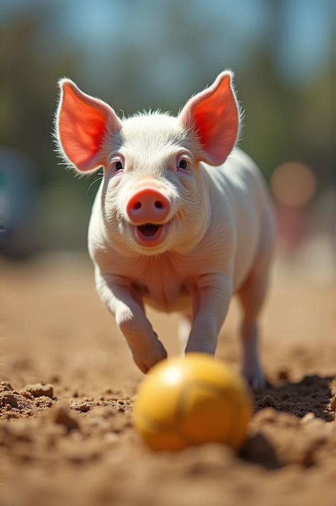 pig playing vollyball