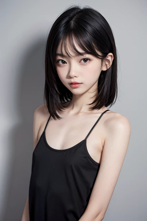 ,Thin arms,Flat chest