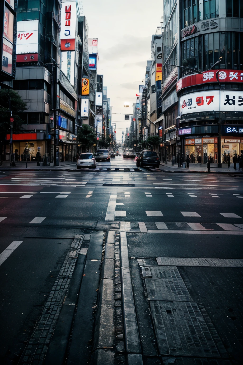 Shibuya at night, Without any person