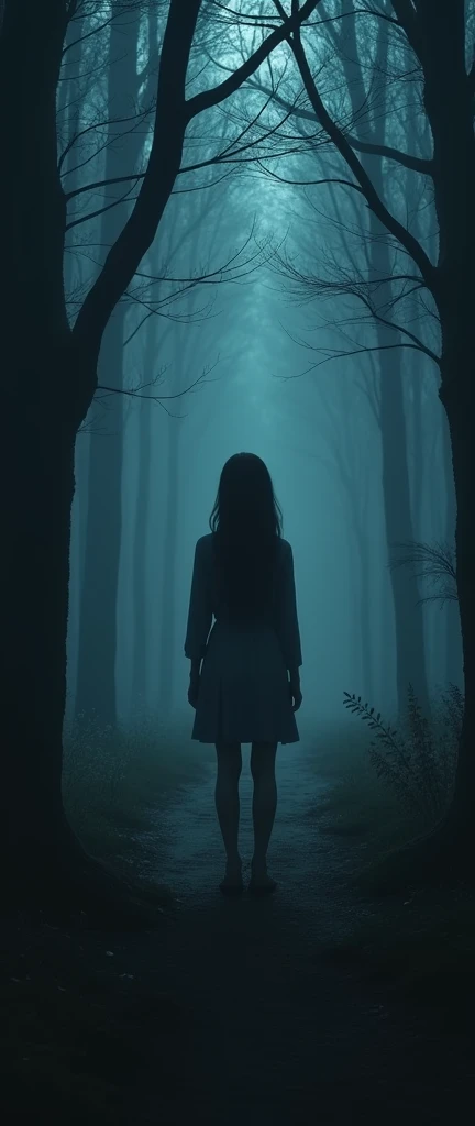 stalker, fullbody, Masterpiece, best quality, (highly detailed CG unity 8k wallpaper), (best quality), (best illustration), (best shadows), highly detailed((best quality)), ((masterpiece)), (detailed),masterpiece, best quality, fullbody, photorealistic, stunning innocent symmetry face, emotional, cute age girl in the distant, fullbody, detailed face, beautiful detailed eyes, stalking a girl throughout a forest,terrified, terrifying dark and creepy night,stalking in the distant, secluded