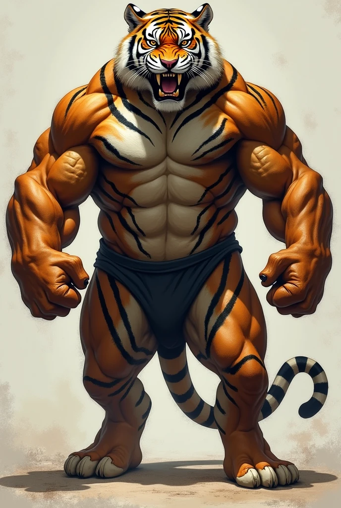 Tiger with muscle