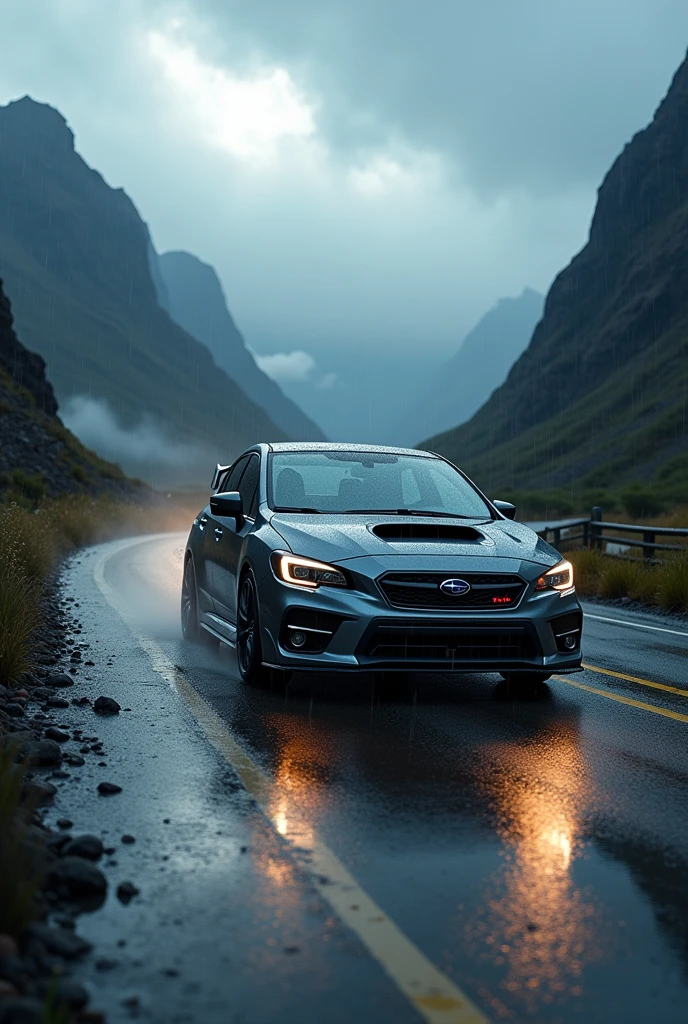 image.mountain road (,Subaru Impreza car:1.4), (8 K, RAW photo, Best quality, masterpiece:1.2), (realistic, photo-realistic:1.37), (whole body:1.3) (detailed), (a high resolution), ultra realistic, hyperrealistic, Color photography in RAW format with high detail. (,CarSubaru Impreza :1.4), high angle shot, Stormy weather, (wet:1.2), (water dust:1.2), 8 K uhd, high quality, Blur, blur depth, cinematic, кинематографическое image 4k, bright color, (reflections,at night, lights, high detail, Sharp Focus, (photorealism), realistic, Best quality, 8 K, award-winning, dramatic lighting, epic, cinematic, masterpiece, rim light, ambient fog:1.3, Dutch corner, depth of field,8 K uhd, high quality, Blur, blur depth, cinematic, кинематографическое image 4k, bright color, (reflections),spoiler, ,,Blur,Close-up,Commercial Photography,Subaru Impreza car