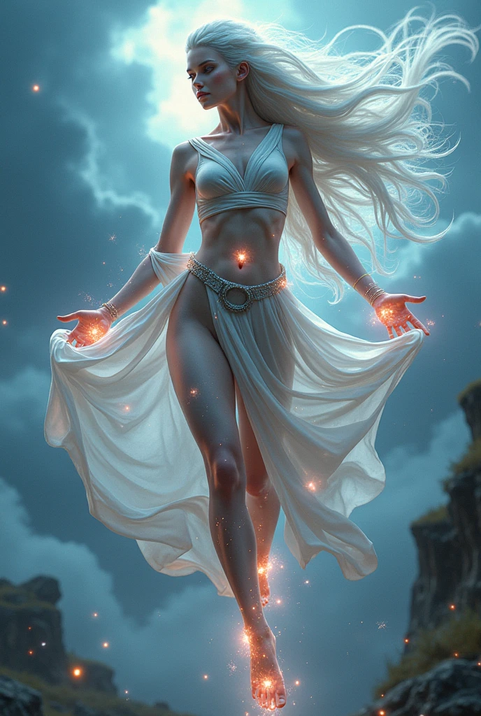 completo en HD 4K 3D 8k, hyperrealistic, beautiful athletic goddess enchanted, ethereal greek goddess, With its huge white wings it flies towards the camera , main shot full image without cropping anything ,wide angle, focus sharpness and professional lighting,completo en HD 4K 3D 8k, hyperrealistic, beautiful athletic goddess enchanted, ethereal greek goddess, ridiculously long platinum black hair (((blown by the wind))), Full body surrounded by ambient light, Heavens, magical, Very detailed, intriguing, beautiful superhero style, Storm, Outdoor landscape, highly realistic woman, high fantasy background, elegant lighting, mythical, surreal, majestic, goddess aura, Annie style High quality photography, Maximum quality, white: 2.0), (White skin: 2.0), Portrait of a goddess, (god Shii: 2.0), (fantasy digital art: 2.0), (Close-up of the whole body: 2.0), (super sexy: 2.0), (Diffuse reflection of light: 2.0), BREAK (The background is beautiful Shii Aurora:2.0),(Beautiful face Shii,detailed face,Beautiful Shii skin texture:1.3,Beautiful hair Shii), (Detailed hands: 2.0), (face quality: 2.0) (masterpiece,Distinguished Quality, mirror-like,cinematic experience,incredibly detailed,absurd),8k,wallpapers,image of strong futuristic storms,(1 woman), (astral body: 2.0), (beautiful face), (mysteriously bright eyes: 2.0), (shiny skin: 1.3), (Random Hairstyles), (super long hair: 2.0,(Ultra high cut body suit very tight and made from your own skin as if you had nothing on, However, It has infinite tiny lights that create patterns and designs similar to tattoos but very futuristic like transparent skin with symbols, speeches, which make up a kind of suit with a lot of filigree and highly decorated with precious jewels of all colors,space theme: 2.0), (satanic attraction: 2.0), (The fluorescent green eyes seem to reflect the entire universe, shining my
