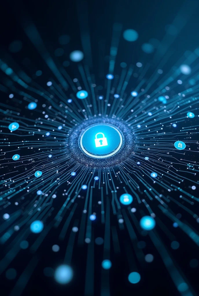 generate a banner in 1584x396 pixels format for a linkedin profile, based on activities and items associated with information security, containing on the lower right side the phrase "Always evolving"