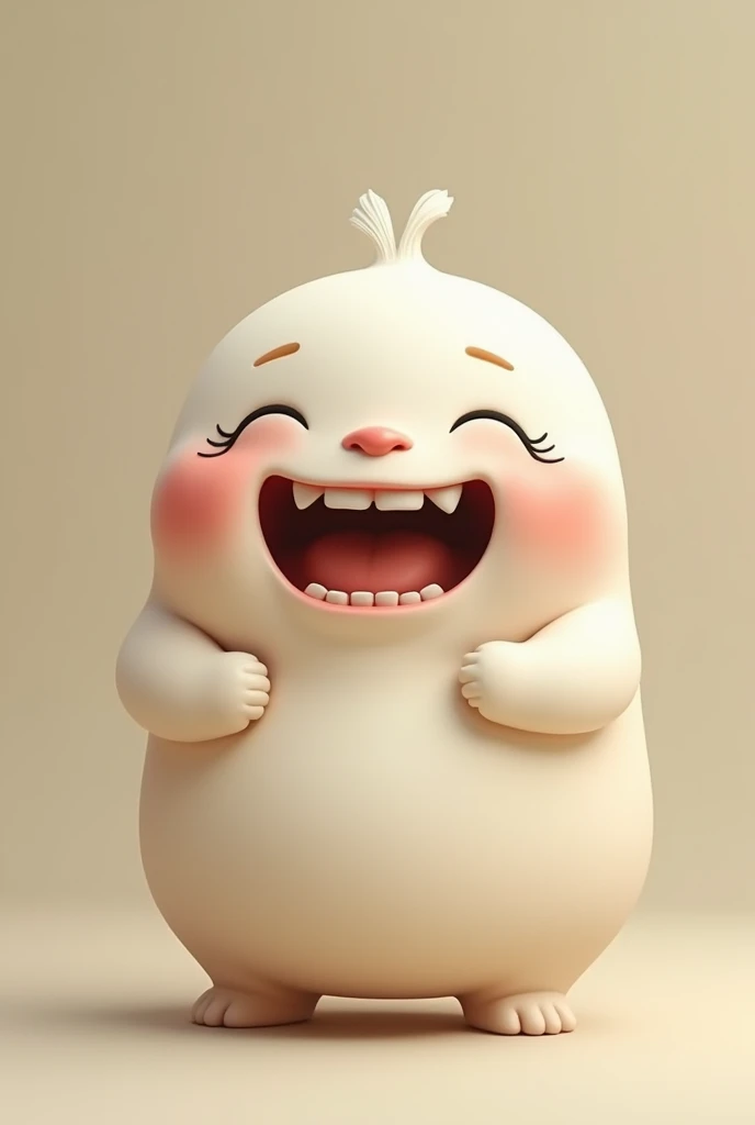 create a chubby guy with buck teeth, offwhite