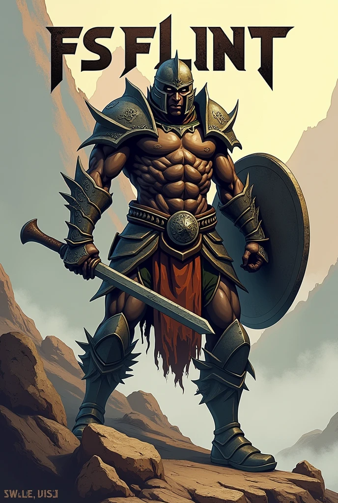 Create a warrior style logo with FS FLINT acronym