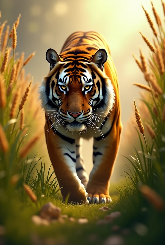 Tiger zoom, Reed field