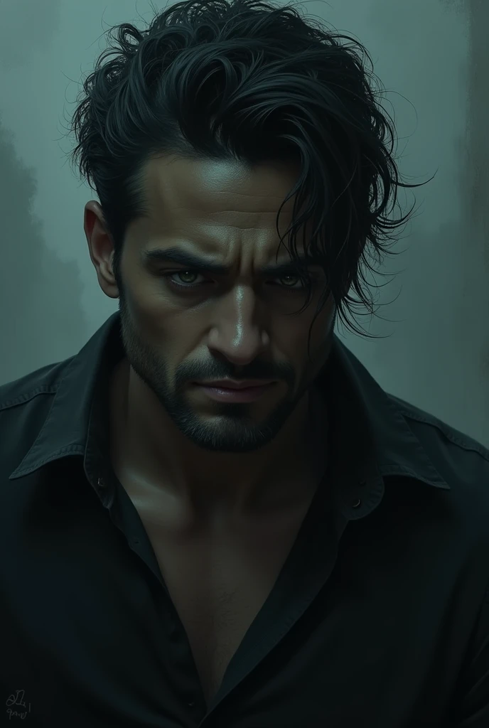 An image of a sad man with the phrase "The idea was to get revenge, not to fall in love."