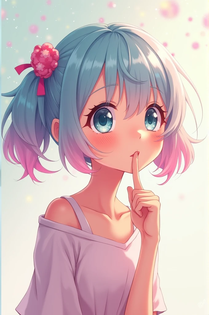 A cute anime girl having an idea 