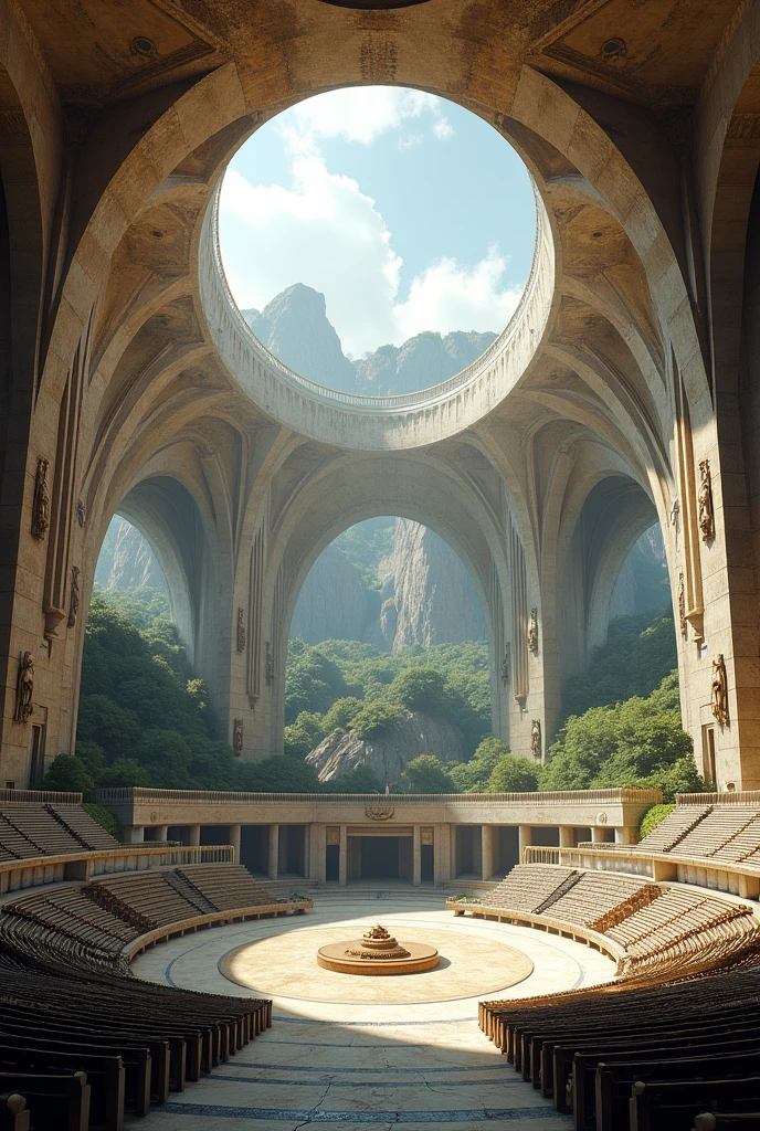 Create me a pavilion that is inspired by wrestling