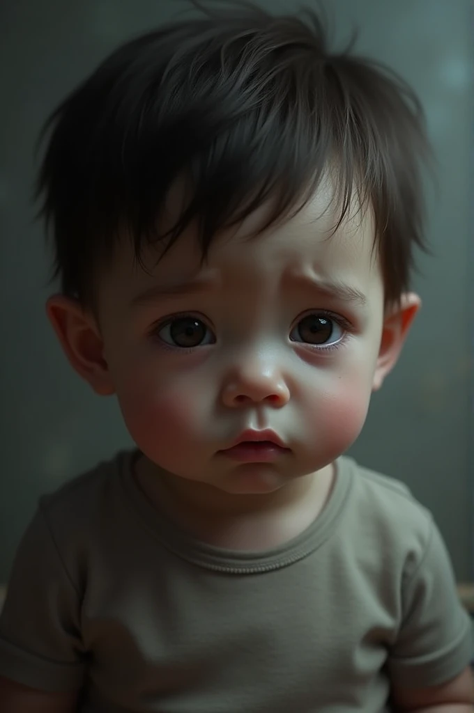 Sad pose boy picture age 1
