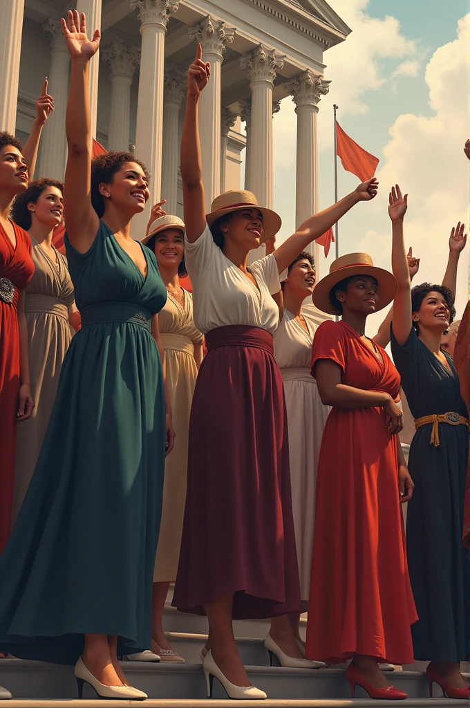Women are granted the right to vote in the United States