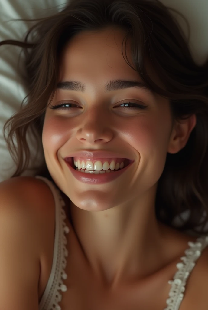 A Young Woman with facial of cum on Face