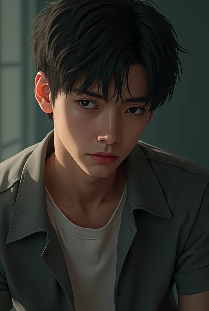 Sad pose realistic boy picture age 18 years man