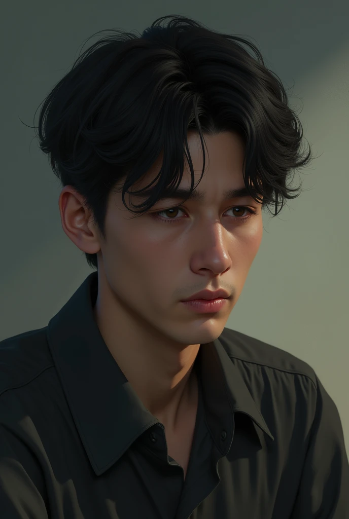 Sad pose realistic boy picture age 18 years man