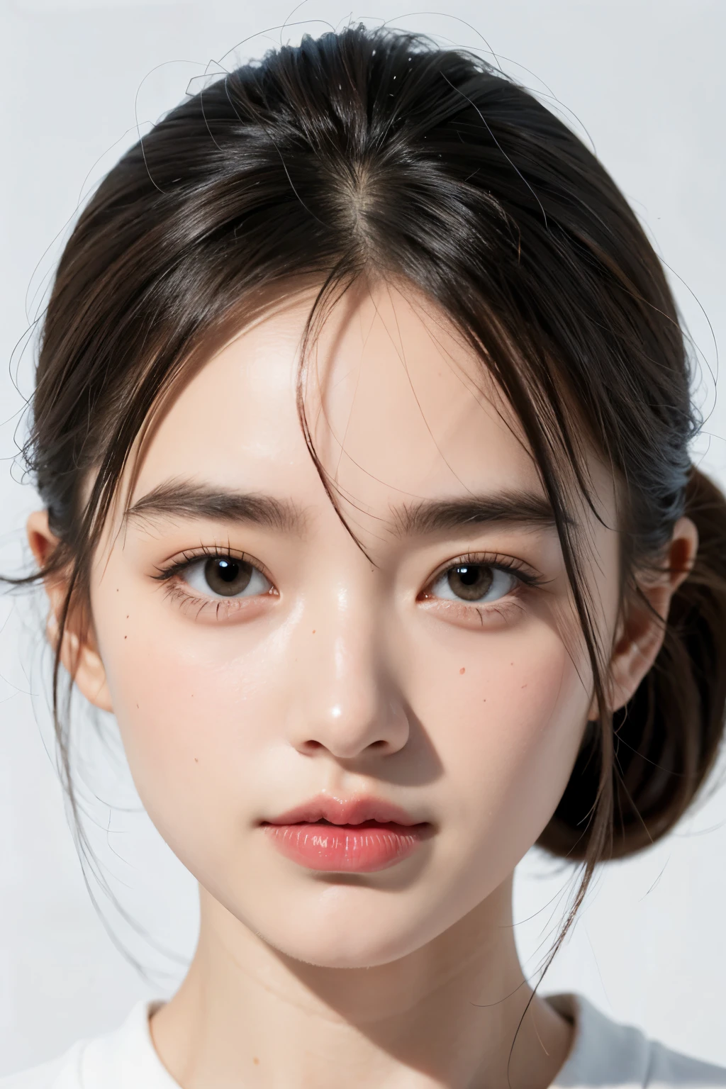 One person,face,White Background,