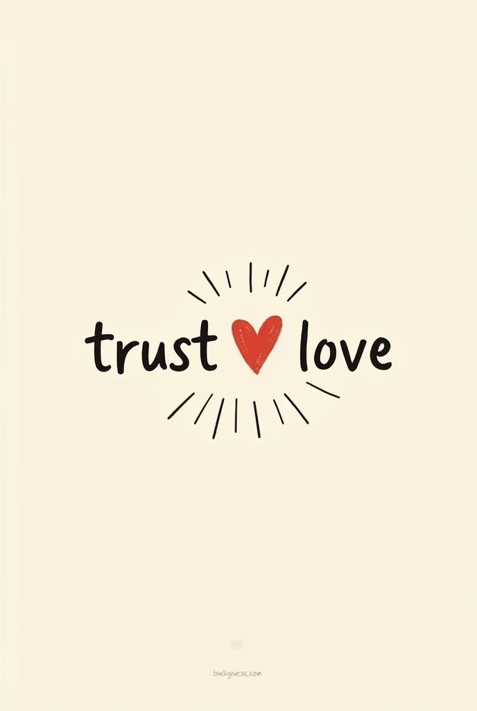 Make an easy to draw slogan about trust and love 