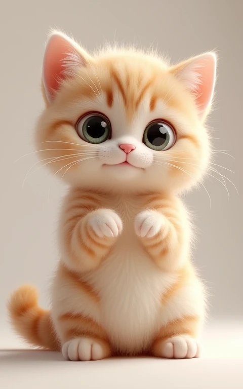 Adorable大きい動きをする、Strike a cute pose、masterpiece, Highest quality, Adorable、Cute eyes、Cute kitten、Too cute、Innocent