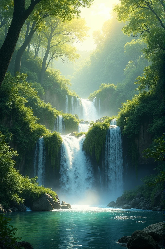 Water foll in morning