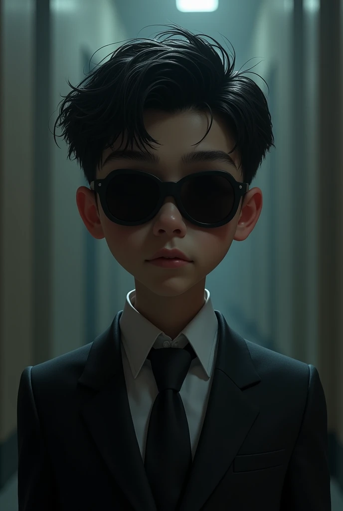 A classy kid age 13 years   with good hair looking mysterious
Without showing his face 