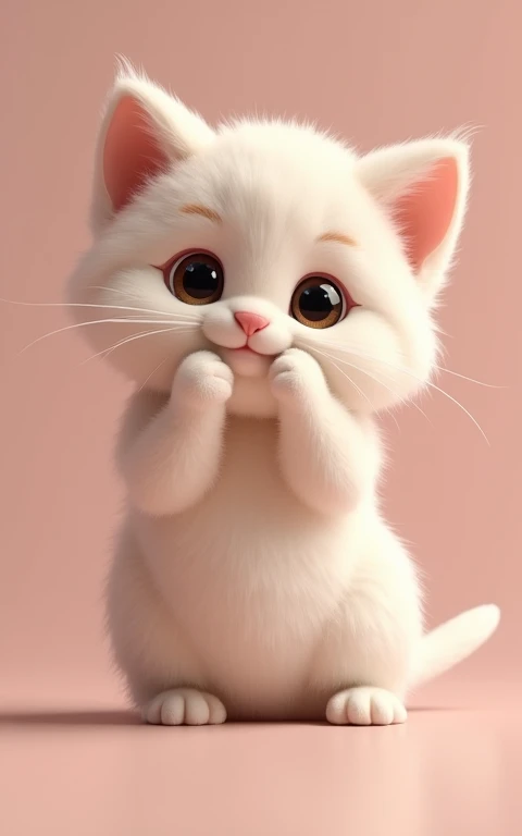 Adorable大きい動きをする、Strike a cute pose、masterpiece, Highest quality, Adorable、Cute eyes、Cute kitten、Too cute、Innocent